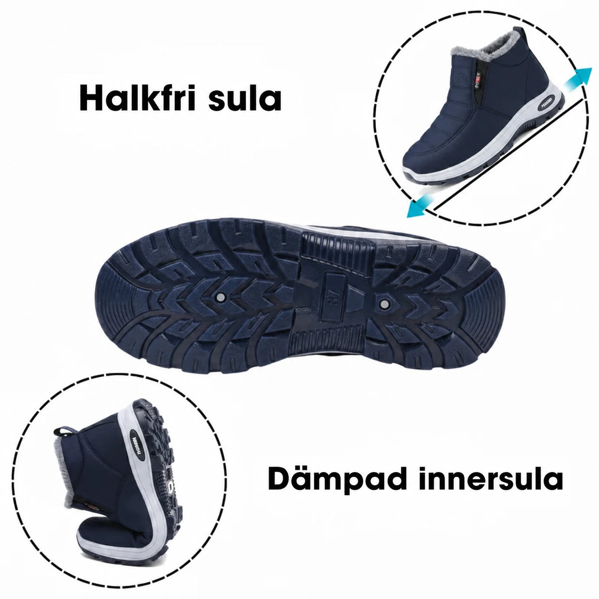 Halkfri sula och dämpad innersula